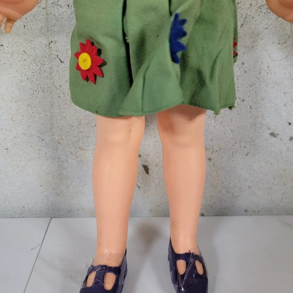 Vintage Ideal Velvet  Doll‎ PLAID HAT Skirt Dress Sears? Aftermarket Homemade?